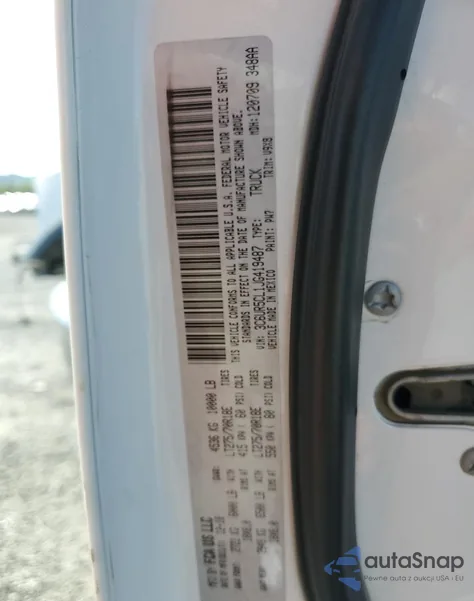 2018 Ram 2500 St z USA, uszkodzony, nr VIN 3C6UR5CL1JG419487